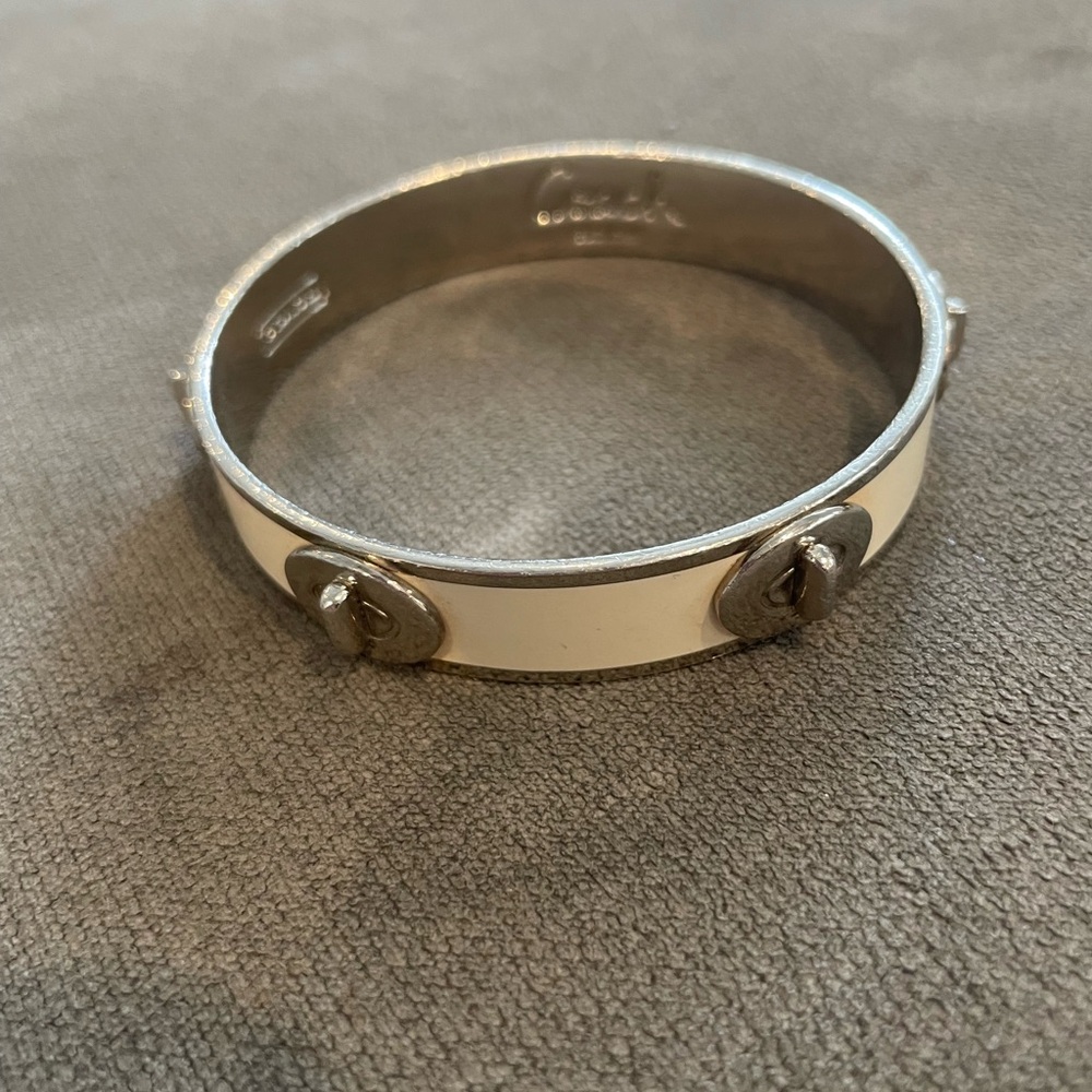 Coach Silver and Cream Women's Bracelet